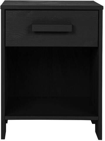 Trendhopper Dennis Nachtkastje Grenen Zwart Geborsteld