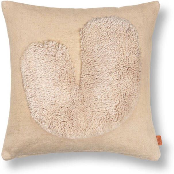 Ferm Living Lay Kussen Sand/Off White l. 50 x b. 50 cm