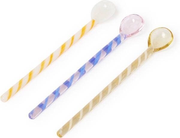 Hay Glass Spoons Spice koffie en theelepel set van 3