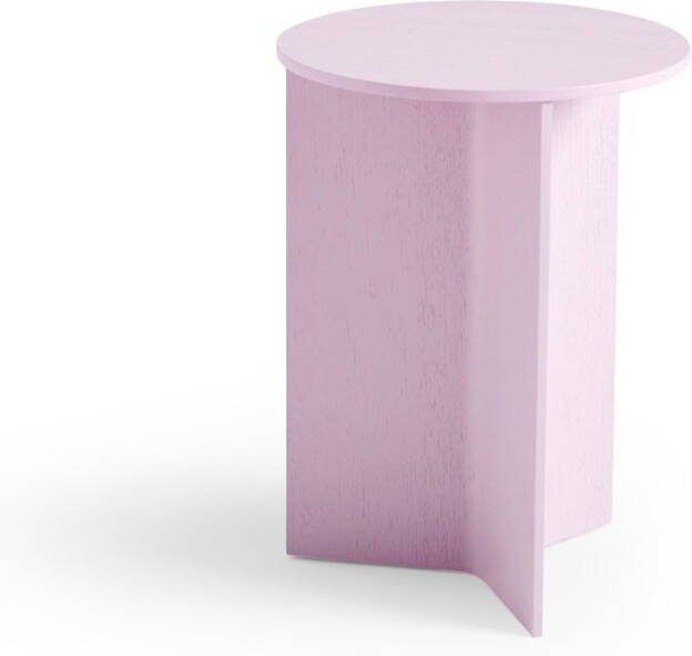 HAY Slit Round Bijzettafel Hout Hoog Roze