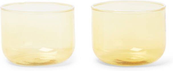 HAY Tint Glas Set van 2 200 ml Geel/Wit
