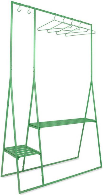 HKliving Kledingrek met hangers fern green