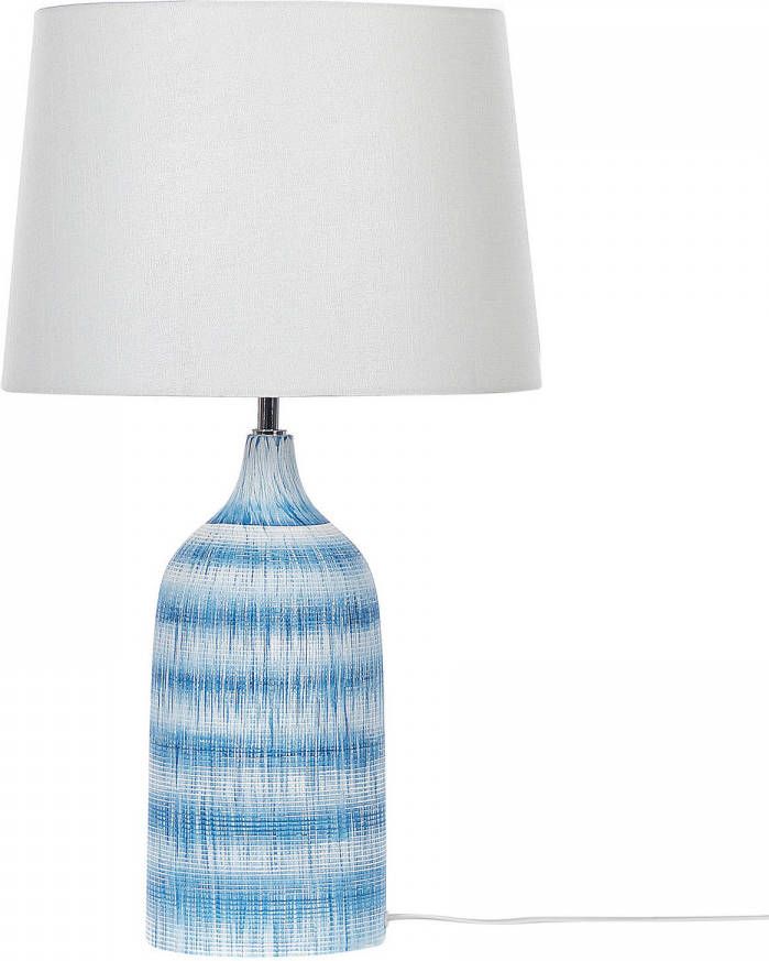 Beliani Georgina Tafellamp blauw keramiek