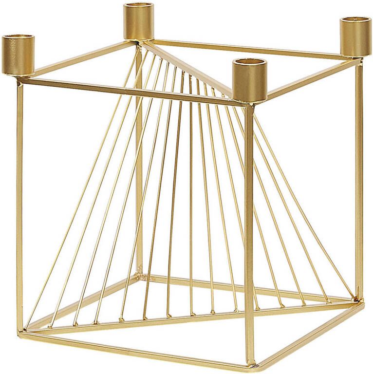 Beliani Mindoro Kandelaar goud metaal