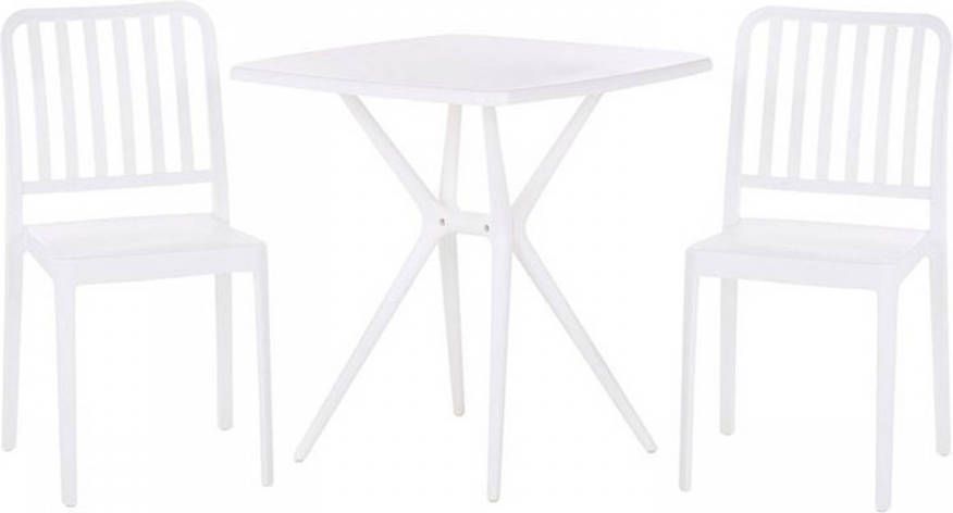 Beliani Sersale Bistroset wit synthetisch Materiaal