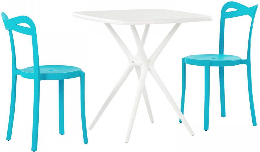 Beliani Sersale/camogli Bistroset wit synthetisch Materiaal