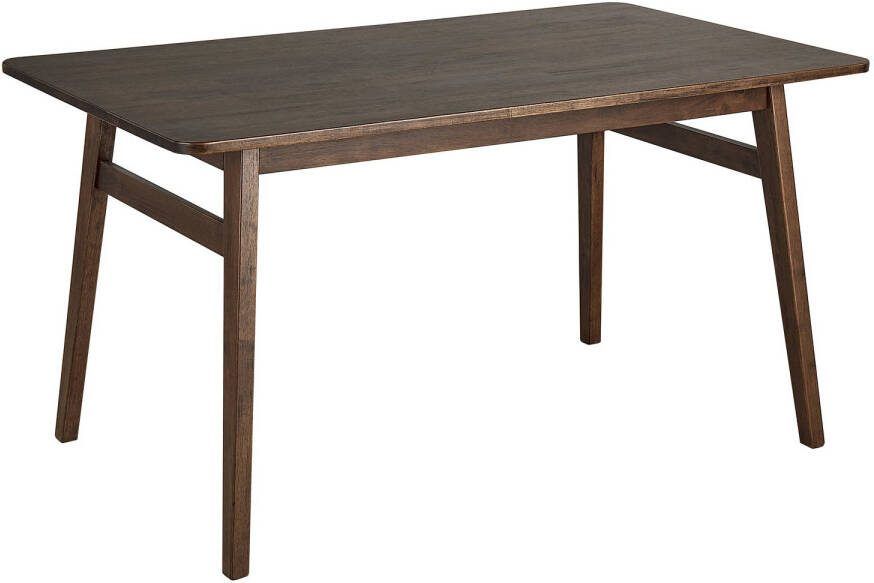 Beliani Ventera Eettafel donkere Houtkleur rubberhout
