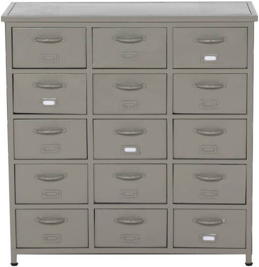 Giga Meubel Ladekast Stone 15 Laden Metaal 88x40x88cm