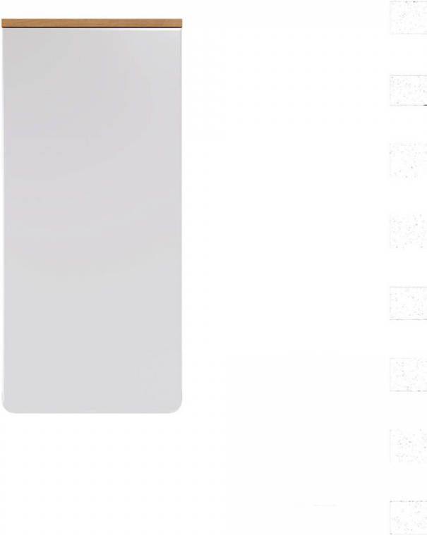 Hioshop Ciara Badkamerkast A, 1 Deur Artisanaal Eiken Decor, Wit Hoogglans.