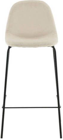 Hioshop 2 X Polar Barstoel Velours Beige.