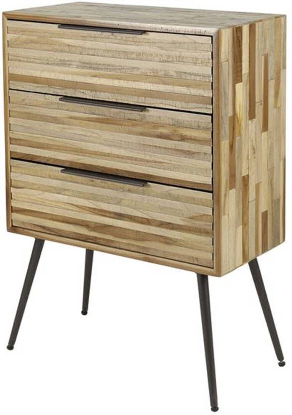 Hoyz Collection Hoyz Ladekast 3L Teca strip Teakhout Verweerd