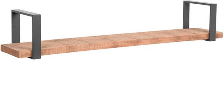 LABEL51 Wandplank Slam | XXL Rough Mangohout Burned Steel Metaal