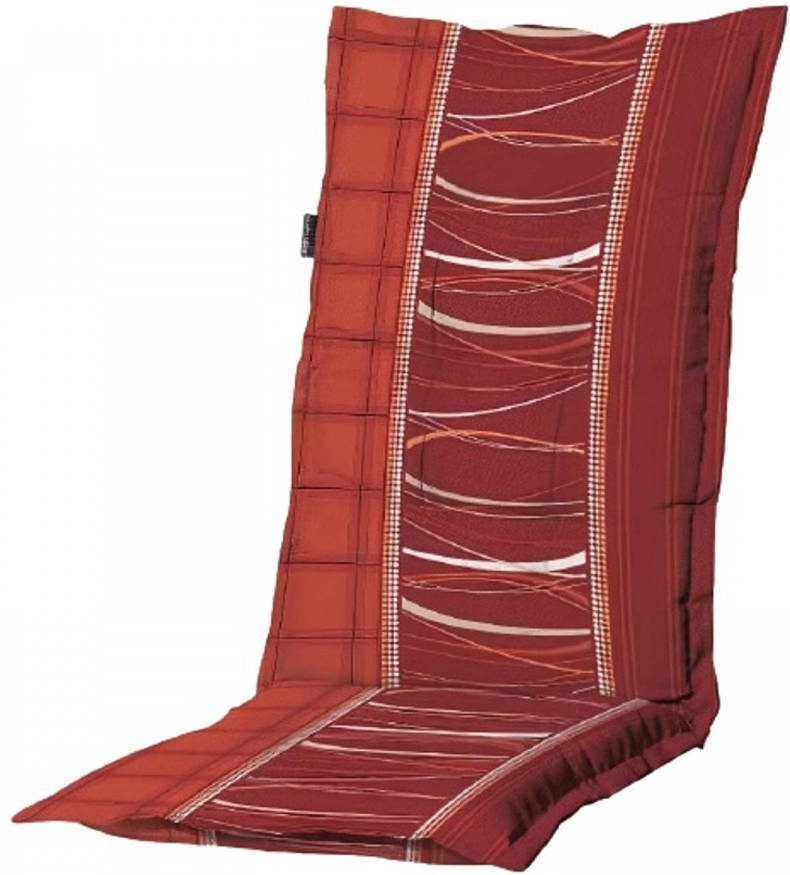 Madison Tuinstoelkussen Lines 123 X 50 X 7 Cm Polykatoen Rood