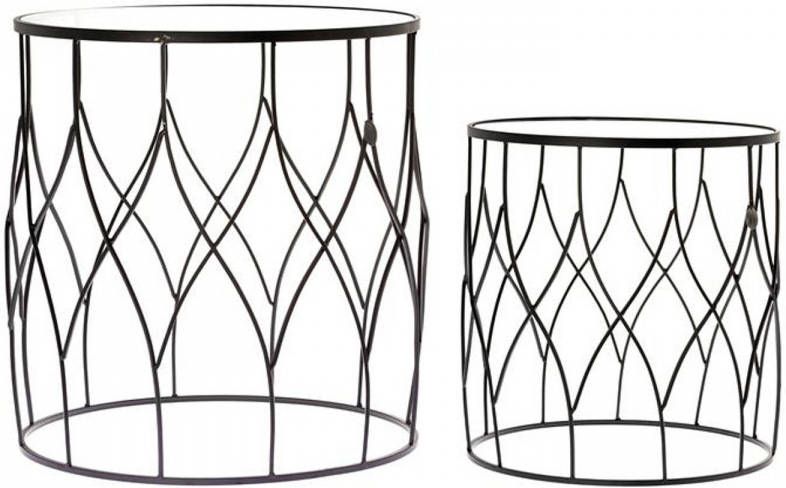 Riverdale Bijzettafel Amaro Zwart S/2 51cm