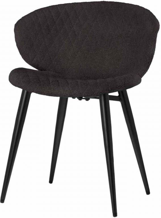 Riverdale Eetkamerst. Elin zwart boucle 78cm Zwart