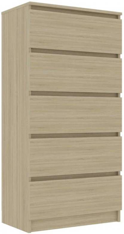 vidaXL Ladekast 60x35x121 cm bewerkt hout sonoma eikenkleurig