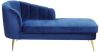 Beliani Allier Chaise Longue blauw fluweel online kopen