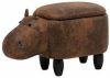 Beliani Hippo Dierenhocker bruin kunstleer online kopen