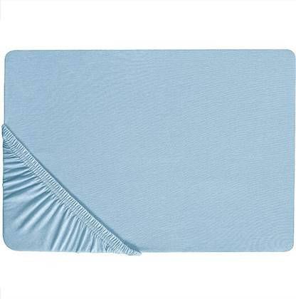 Beliani Hofuf Laken blauw katoen