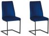 Beliani Lavonia Bureaustoel blauw fluweel online kopen