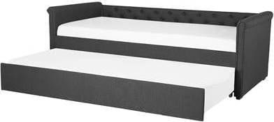 Beliani Libourne Bedbank grijs polyester