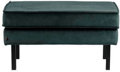 Be Pure Home Hocker Rodeo op poten teal velvet BePureHome