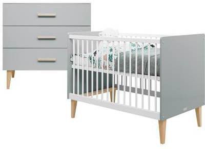 Bopita Emma 2-delige Babykamer Bed Commode White/grey