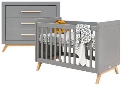 bopita Babykamer Fenna 2 delig 60 x 120 cm grijs/natuur