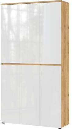 Germania Calvera Schoenenkast 6 Deuren Hoogglans Wit/Eiken