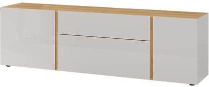GERMANIA Tv meubel MESA Breedte 180 cm met glazen fronten