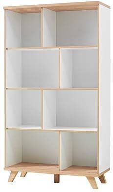 Boekenkast COSMOS 8 vakken wit/sanremo
