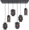 Highlight Hanglamp Fantasy Moderno 6 Lichts L 100 X B 35 Cm Rook Zwart online kopen