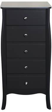 Leen Bakker Ladekast Baroque 5 lades donkergrijs 102x51x45 cm