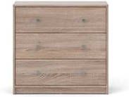 Hioshop Maria kommode laag met 3 lades, truffeldecor.