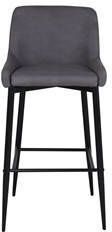 Hioshop 2 X Plaza Barstoel Velours Grijs.