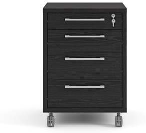 Hioshop Prisme ladekast B 4 lades zwart decor.