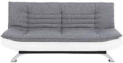 Bendt Slaapbank 'Oliver' PU leder/textiel, kleur grijs