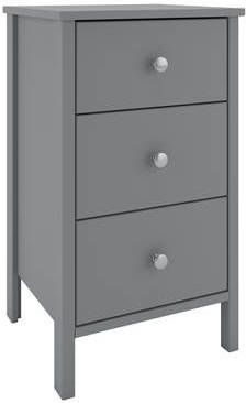 Hioshop Trone kommode met 3 lades in donkergrijs.