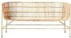 House Doctor Bank Coon Ijzer/Rattan 140 x 65,5 cm Bruin online kopen