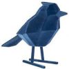Present Time Decoratieve objecten Statue bird large polyresin flocked Donkerblauw online kopen