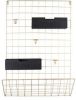 Pt, Grid Memobord met Manden Hout 66 x 45 cm Zwart/Goud online kopen