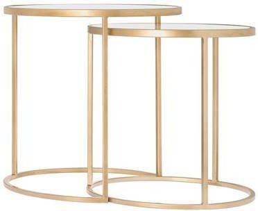 Riverdale Bijzettafel set Amaro goud 50cm Goud