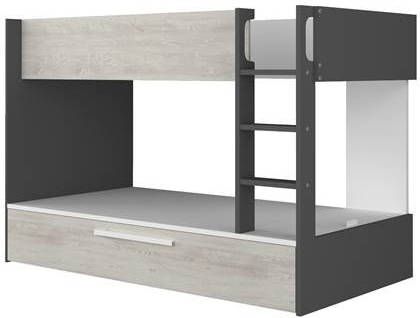 Rocky Jules Stapelbed Met Slaaplade Antraciet