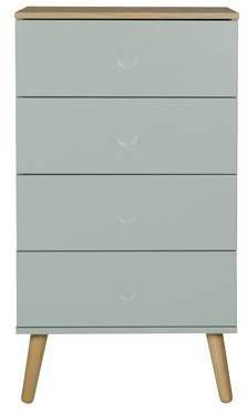 Tenzo ladekast Dot 4 lades lichtgroen/eiken 98x55x43 cm Leen Bakker