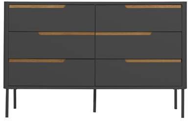 Trendhopper Dressoir Swiffle 6 lades antraciet