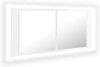 VidaXL Badkamerkast met spiegel en LED 100x12x45 cm hoogglans wit online kopen