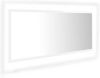 VidaXL Badkamerspiegel LED 100x8, 5x37 cm spaanplaat hoogglans wit online kopen