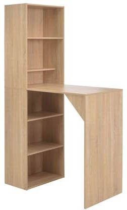 VidaXL Bartafel Met Kast 115x59x200 Cm Eikenkleurig