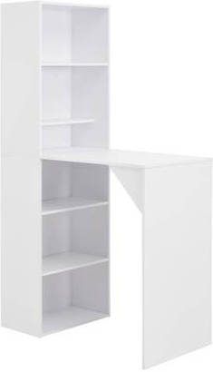 vidaXL Bartafel met kast 115x59x200 cm wit
