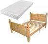 VidaXL Bed met matras Mexicaans grenenhout Corona stijl 160x200 cm online kopen